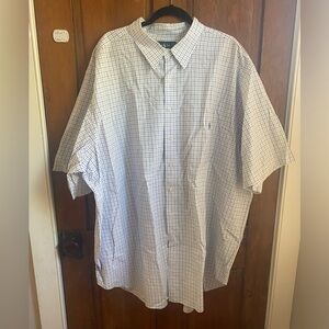 Ralph Lauren Mens button down dress shirt size 4XL Tall Short Sleeve